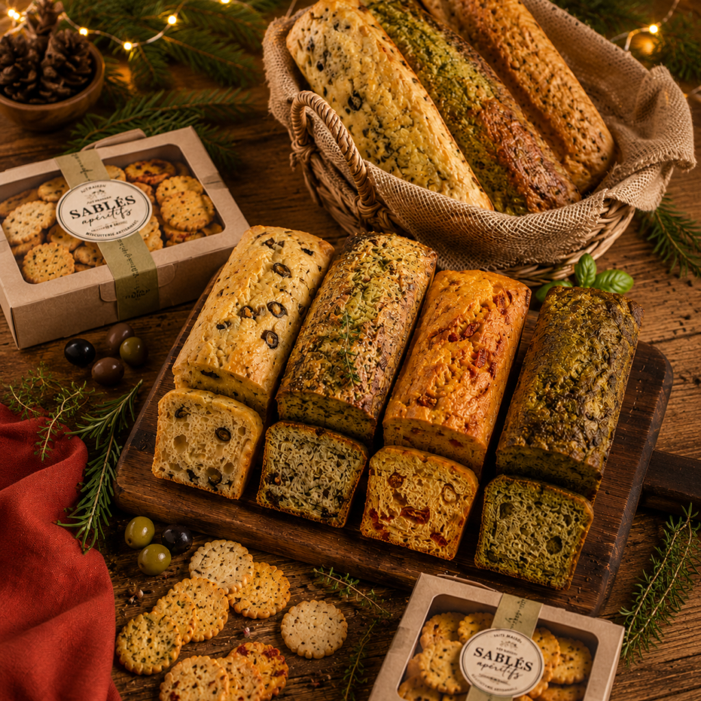 Cake et sablés apéritifs