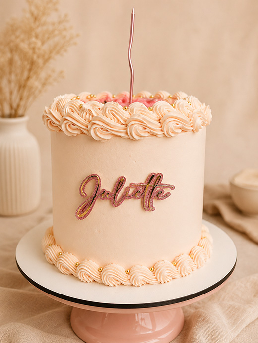 Cake design paillette juilette